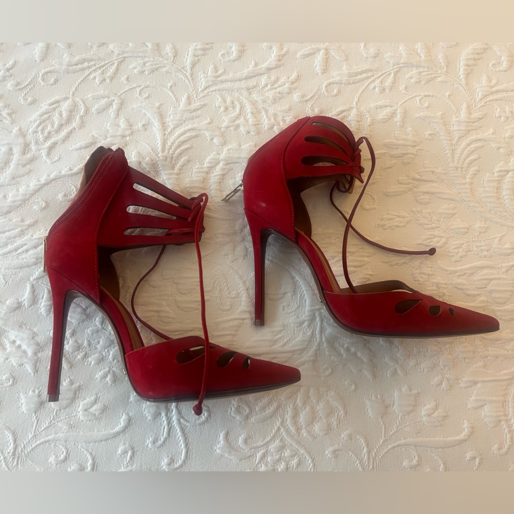 Shultz Red Suede Pumps, size 9.5B